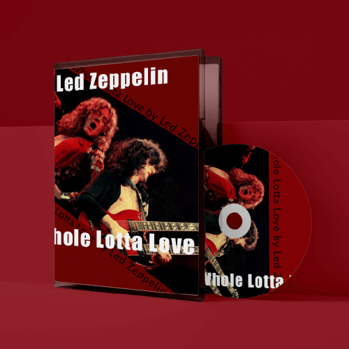 its a music album whole lotta love disc cover with led zeppelin picture on it 