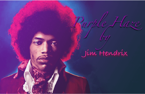 Jim Hendrix picture on the cover of his album purple haze